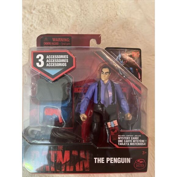 Batman Other - 2022 The Batman Movie The Penguin Action Figure 3 Accessories & Mystery Card New